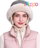 Hot Sale Winter Furry Bucket Hat Faux Fur Cloche Hat with Fleece Lining