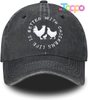 Hot Sale Vintage Adjustable Washed Distressed Denim Baseball Hat Embroidered Baseball Cap