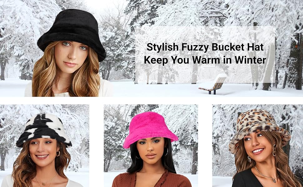 fuzzy bucket hat 