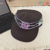 Custom Flat-Brimmed, Versatile Retro Striped Lettered Baseball Cap