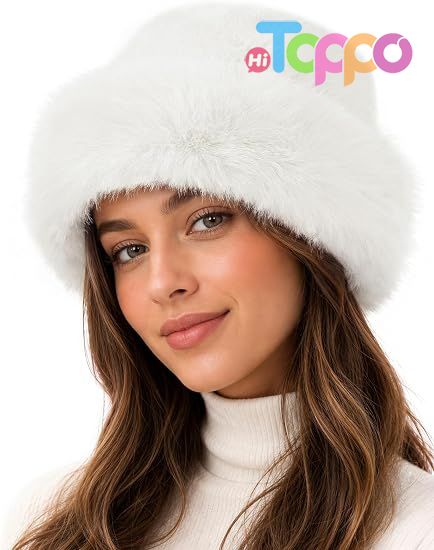 Winter Fur Bucket Hat for Women Winter Fluffy Plush Fisherman Cap