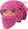 Hot Sale Winter Warm Hats Knit Slouchy Thick Skull Cap with Face Cover