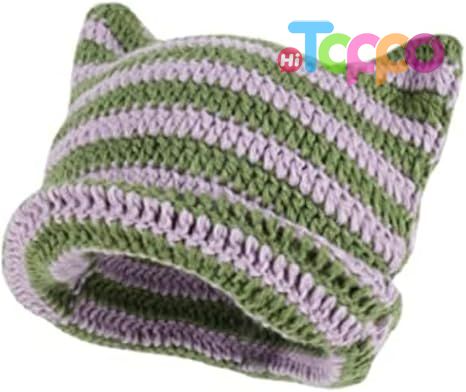 Hot Sale Fox Cat Beanie Vintage Grunge Accessories Slouchy Crochet Beanies
