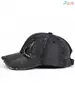 Outdoor Adjustable Sunscreen Leisure Vintage Edge Holes Denim Baseball Cap 