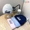 Winter Thick Warm Knit Beanie with Letter Embroidery