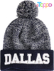 Custom Super Soft Pompom Knit Cap Winter Skullcap Toque Football Beanie Hat 