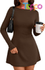 Custom 2026 Fall Mini Dresses Long Sleeve Bodycon Y2K Dress
