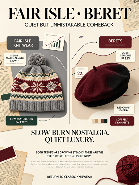 Fair Isle & Berets: 2026's Quiet Comeback