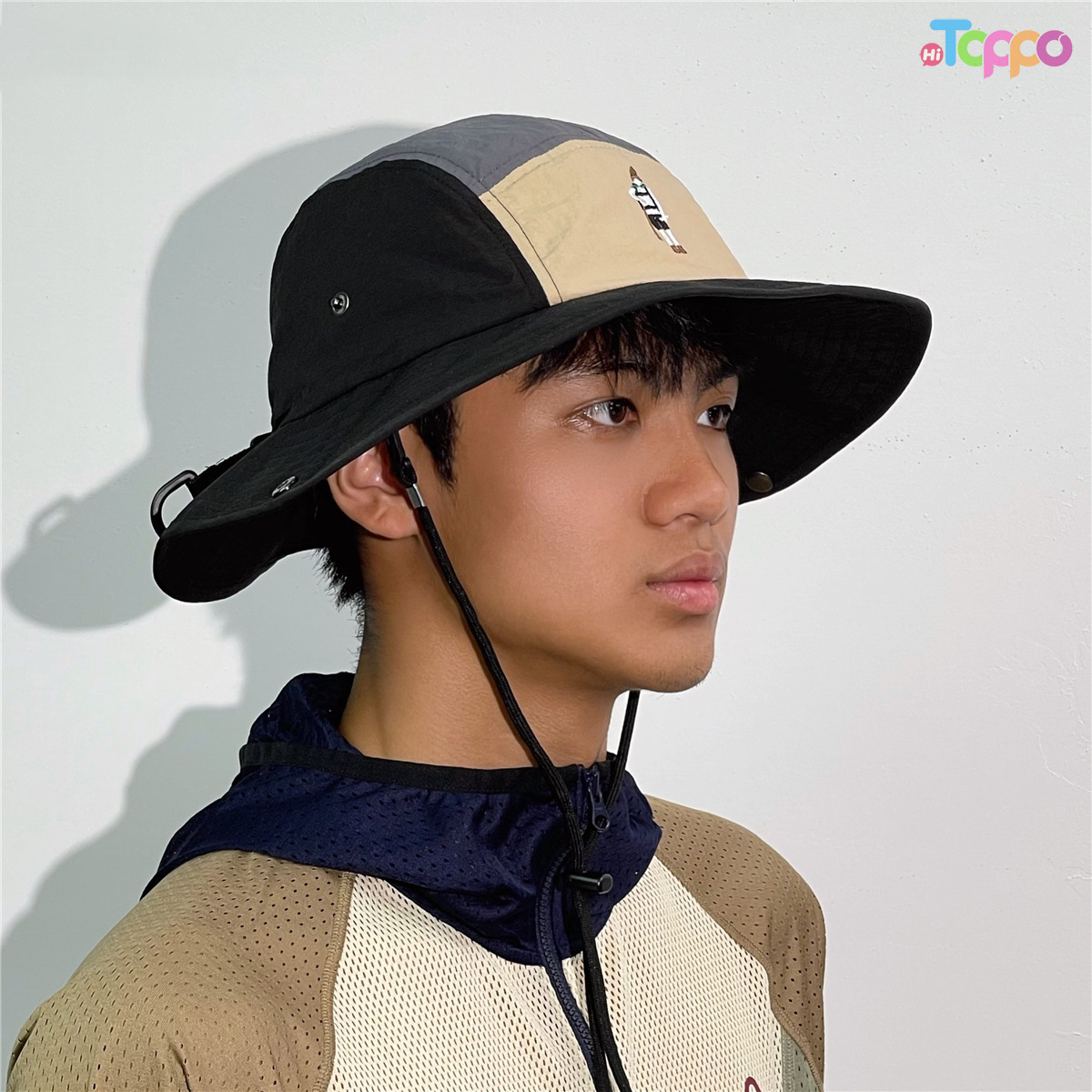Retro Color-Block Quick-Dry Bucket Hat – Outdoor Hiking, Camping & Sun Protection Hat