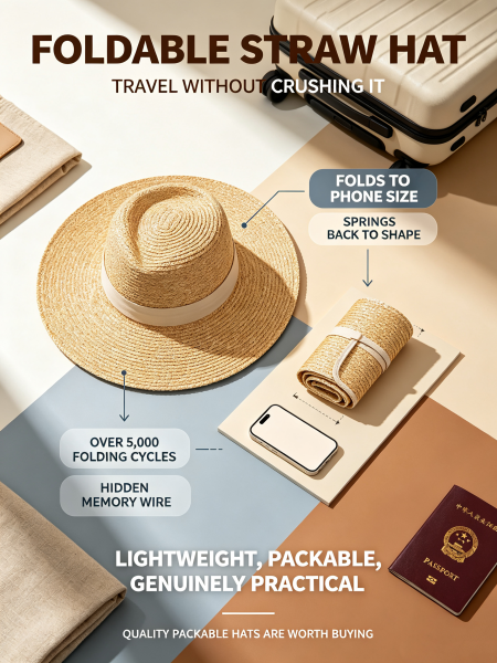 The Foldable Straw Hat Is a Travel Revolution