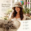 2026 New Crushable Sun Hat with Bow Summer Beach Travel Hat for Women
