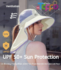 Hot Sale UV Sun Protection Foldable Neck Flap Wide Brim Fishing Hat with Ponytail Hole 
