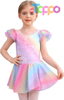 Ballet Leotards for Girls Toddler Dance Ballet Leotard with Skirt Ballerina Dresses Tutu Outfits Flutter Sleeve