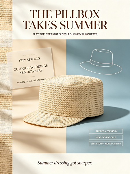 The Straw Pillbox Hat Is 2026's Most Unexpected Summer Trend