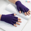 Custom Women's Solid Color Fingerless Gloves Autumn Winter Outdoor Wear