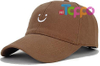 Smile Face Adjustable Low Profile Unstructured Cotton Dad Hat Baseball Cap 