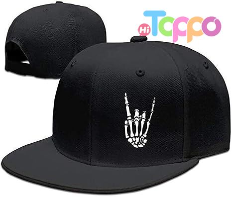  Adjustable Flat Bill Trucker Dad Skull Skeleton Hand Snap Backpack Skateboard Hats 