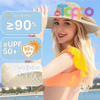 Hot Sale UPF 50+ Roll Up Wide Brim Women Sun Straw Hat 