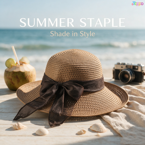 Hot Sale Summer UPF Womens Wide Brim Sun Straw Hat with Ribbon