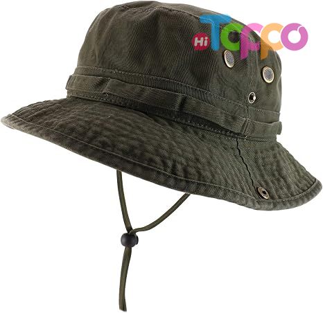 Big Oversized Jungle Boonie Bucket Hat with Chin String Fits Upto XXXL