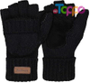 Winter Warm Knitted Convertible Mittens FlapThermal Insulation Fingerless Texting Wool Gloves 