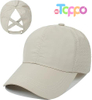 Outdoor Sports Quick Drying Mesh Womens Criss Cross Ponytail High Messy Bun Baseball Cap 
