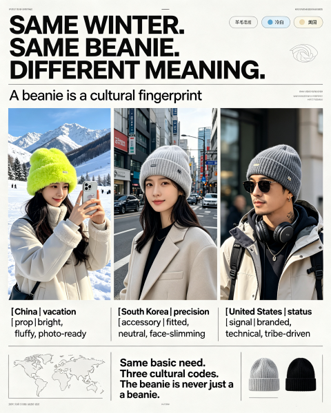 Three Countries, Three Beanie Cultures