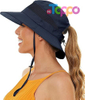 UPF50+ Large Breathable 3.5" Wide Brim Adjustable Beach Bucket Hat
