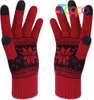  Custom Snow Flower Printing Keep Warm Winter Touch Screen Gloves