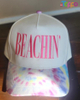 Custom Tie-Dye Brim Cotton Summer Embroidered Beachin Baseball Caps