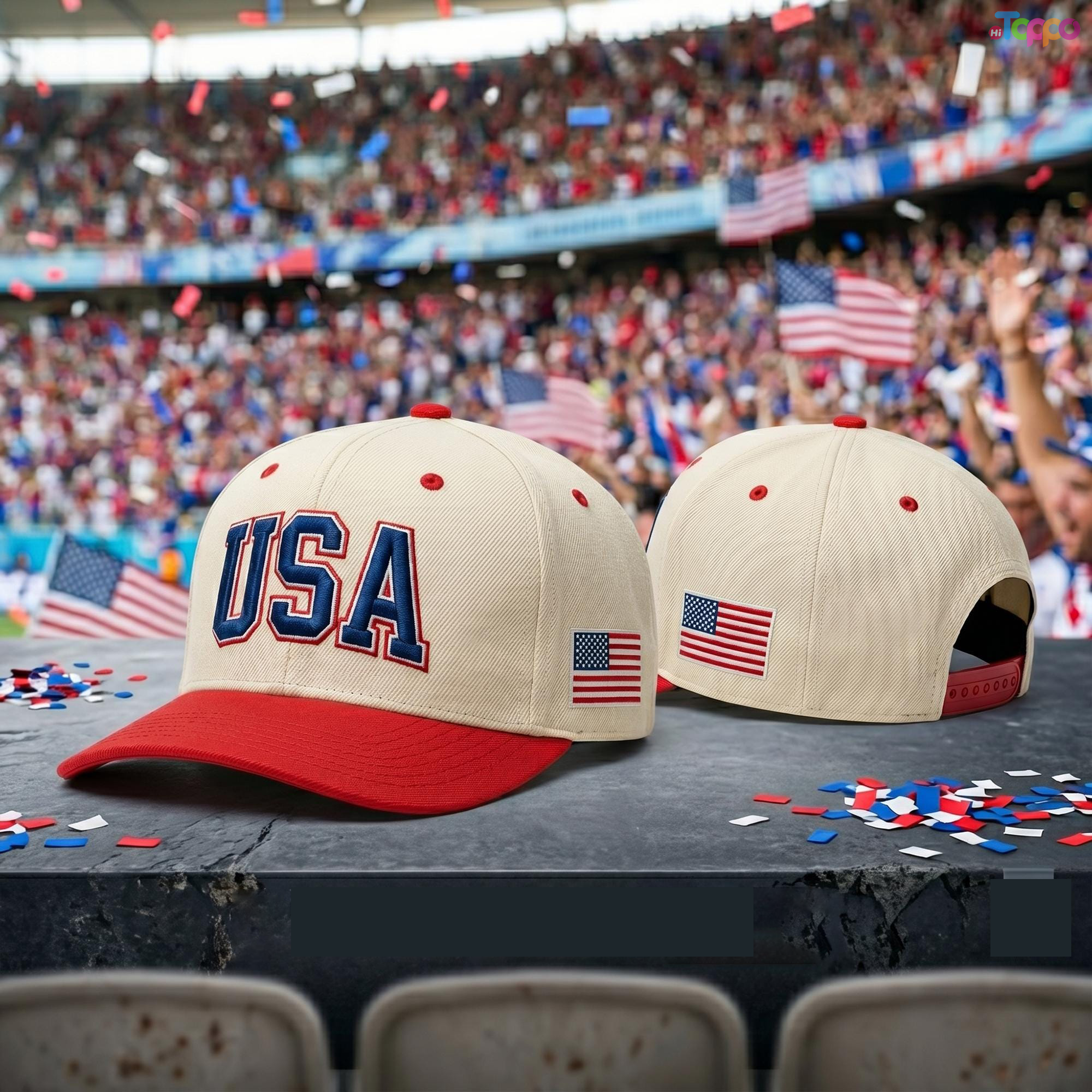 USA Embroidered Baseball Hats for Independence Day & Sports Events