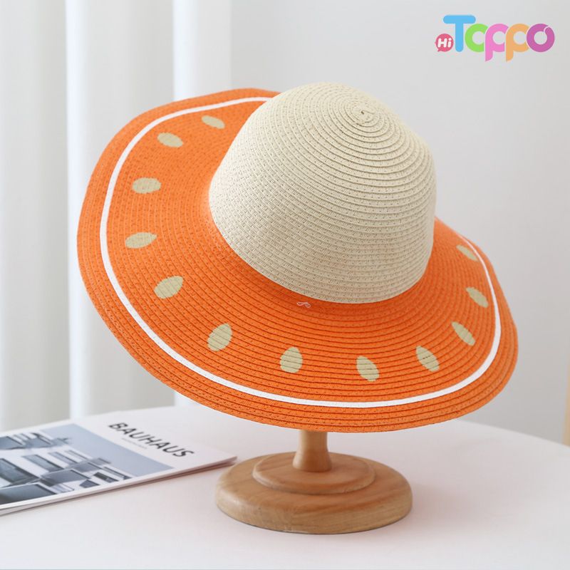 Watermelon Print Straw Hat – Summer Beach Sun Hat