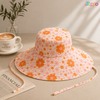 Custom Wide Brim Floral Printing Bucket Hats
