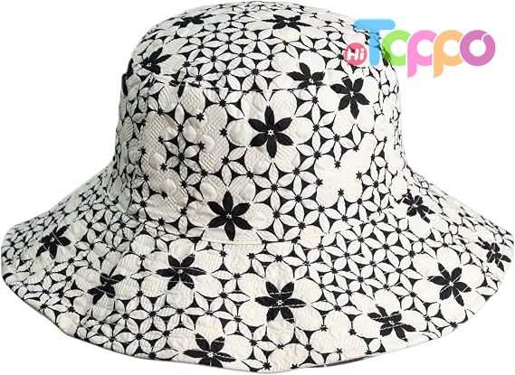 Custom 100% Polyester Classic Flower Design Floral Pattern Bucket Hat for Women 