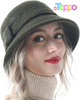 Custom Women Elegant Winter Wool Bucket Hat 1920s Vintage Cloche Bowler Hats